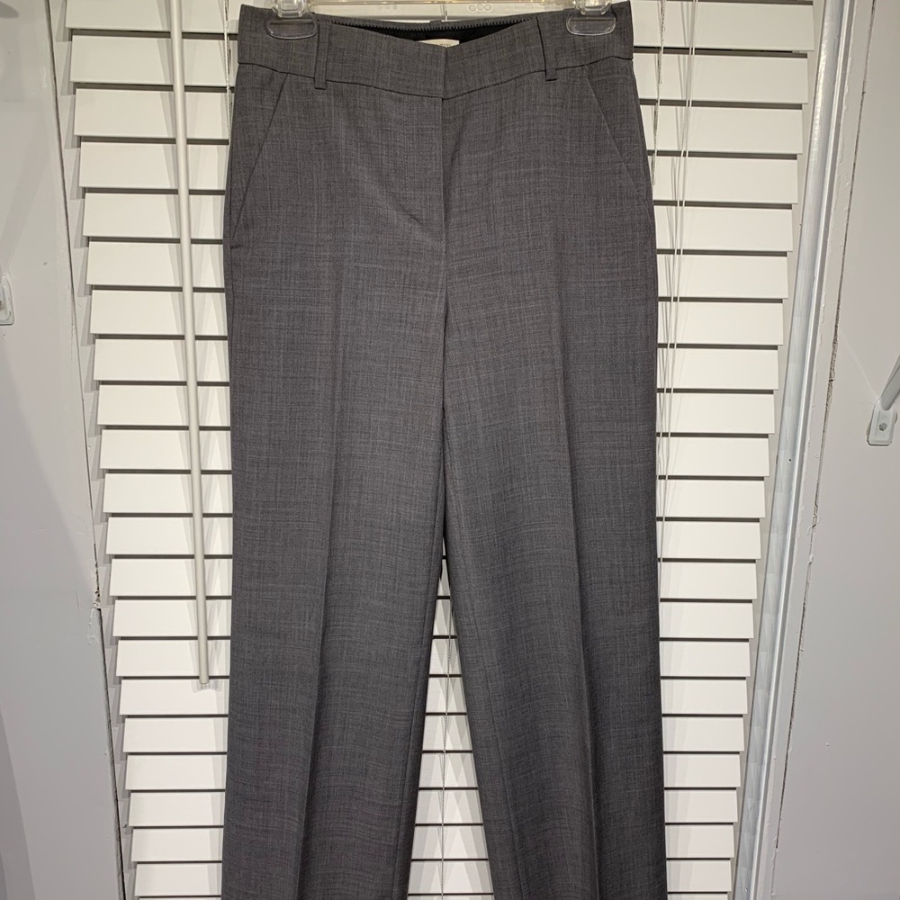 J Crew high waist gray wide leg pants 00